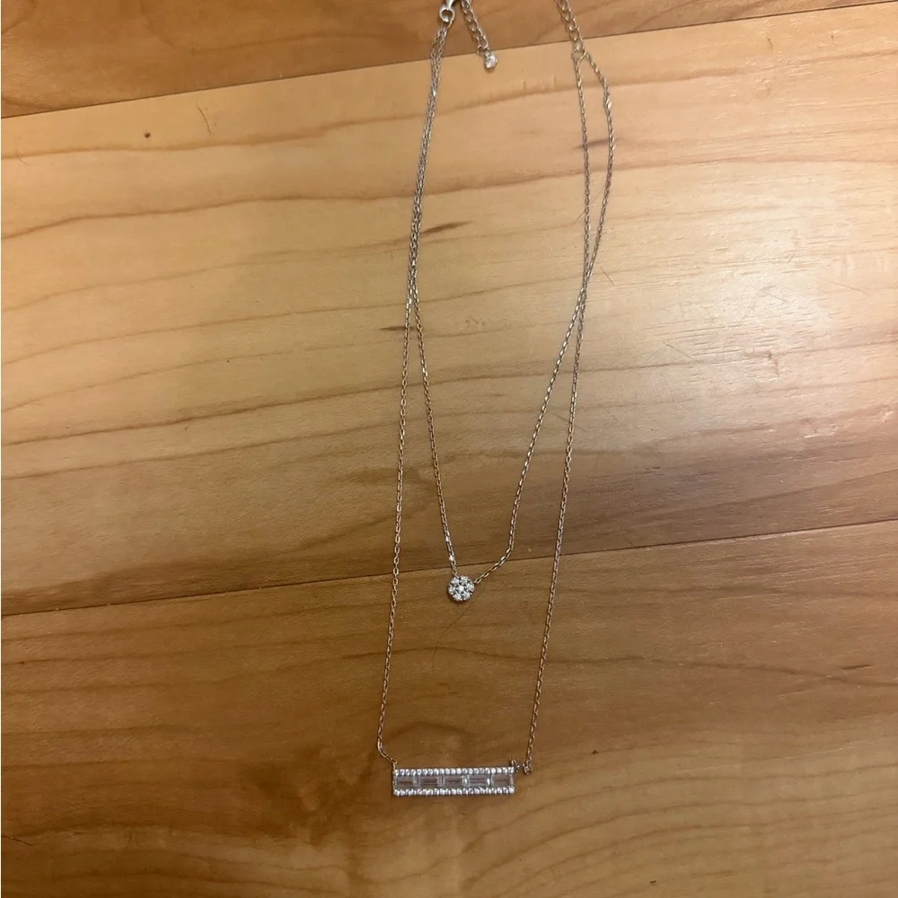 Elegant Sterling Silver Necklace Set